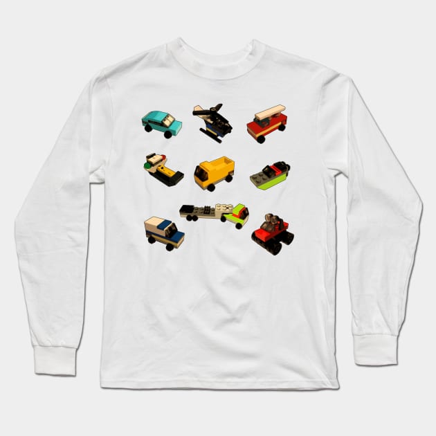 Bricks And Pieces - Transport Collection 1 Long Sleeve T-Shirt by druscilla13